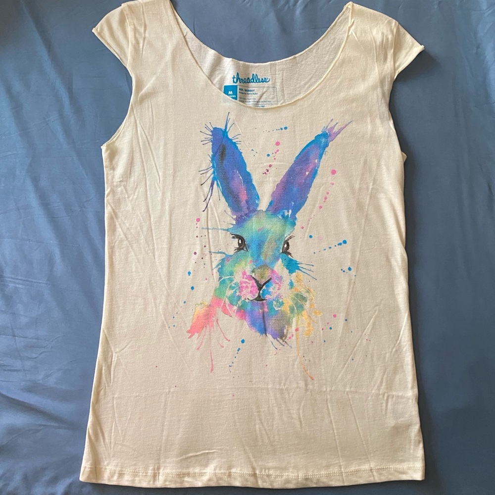 NWOT Threadless "Mr. Bunny" T-shirt